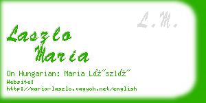 laszlo maria business card